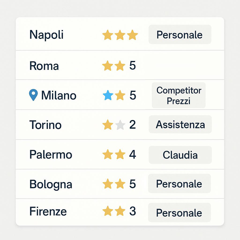 Funzionalità della piattaforma Voice of Customer